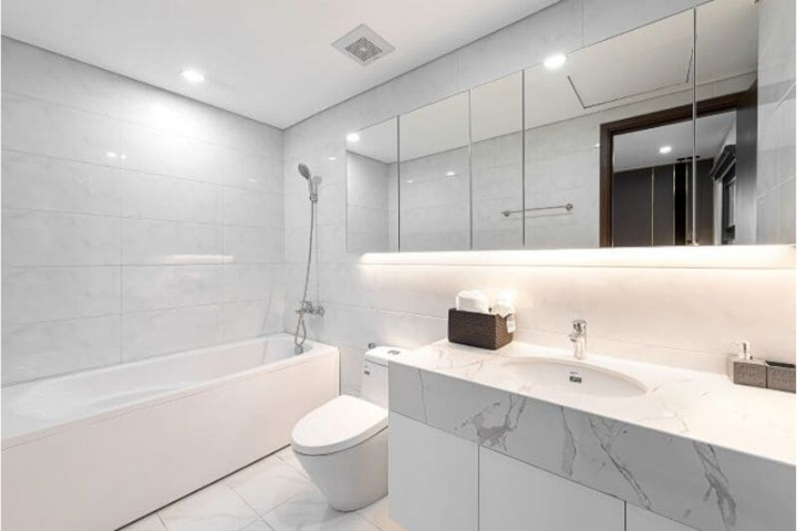 Thi Công Bàn Đá Lavabo Tại Dĩ An 